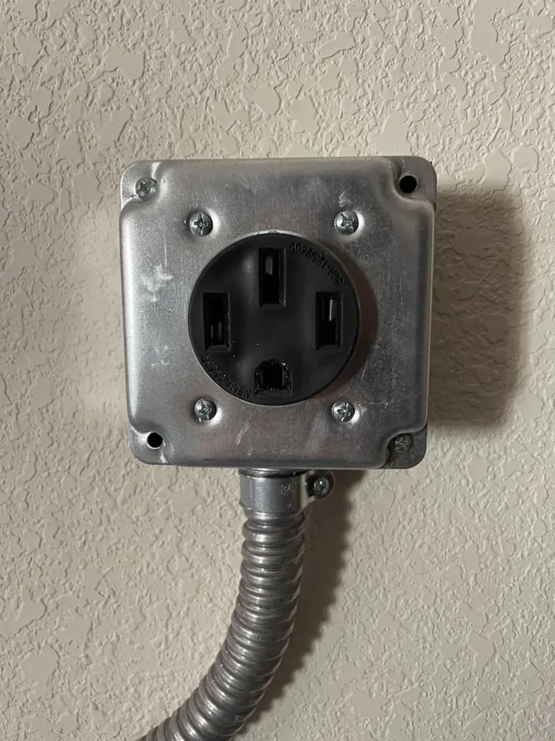 NEMA 14-50 outlet installed for Smart Home Electrical in Addison